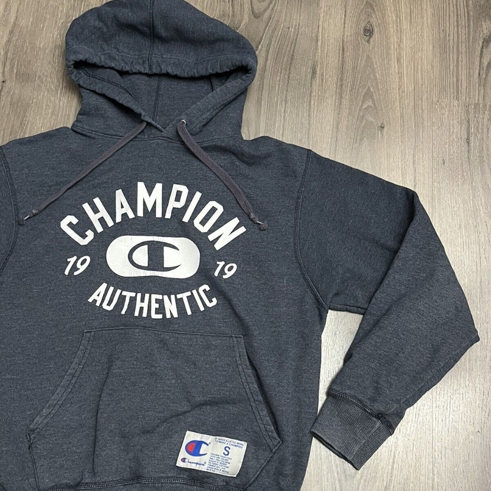 Vintage Champion Spell Out Hoodie Sweatshirt Small